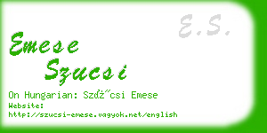 emese szucsi business card